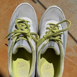 Dansko Athletic Shoes White with Green Accents and Breathable Mesh